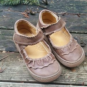 Livie & Luca Distressed Ruffle Shoes